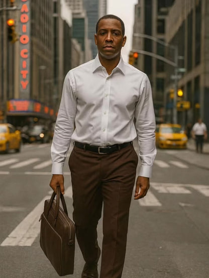 im Martin Luxury Men's White Dress Shirt
