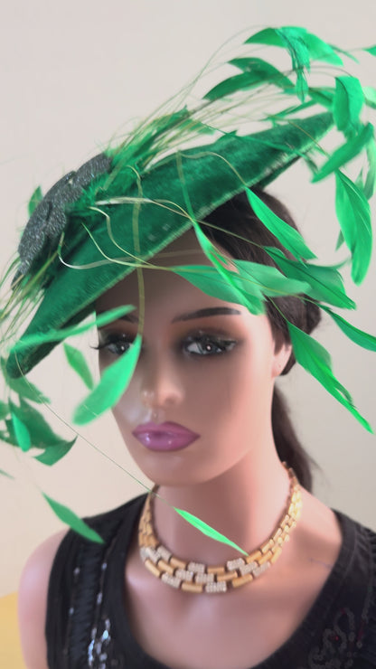 CRZ Hat Embellished With Feathers