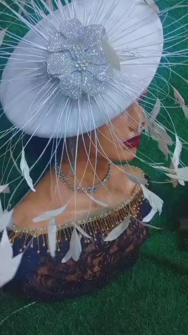 CRZ Hat Embellished With Feathers